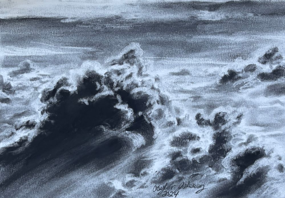 Original, Framed Charcoal Artwork